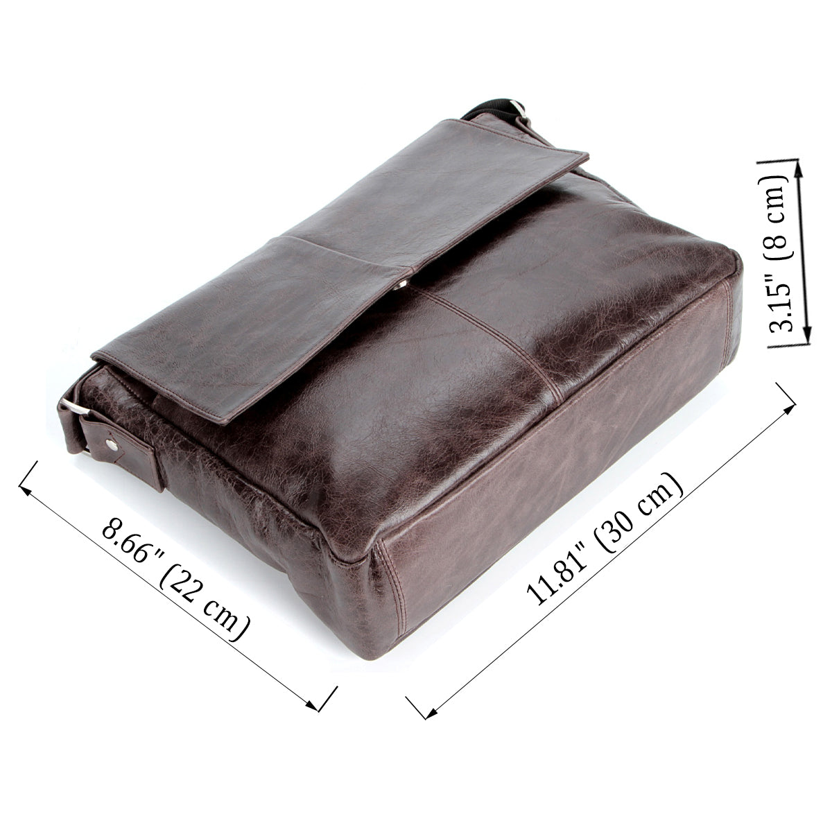 Leather Bag SHVIGEL 00799 Brown Made in Ukraine Natural Leather Durable Design