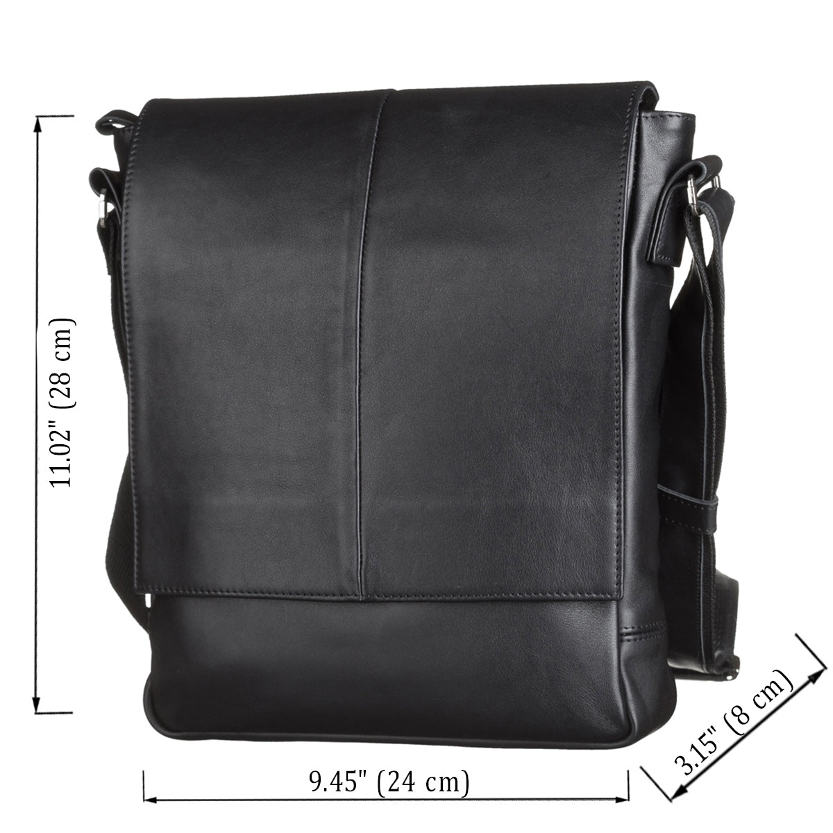 SHVIGEL Genuine Leather Bag 00859 Black - Stylish Ukrainian Design and Premium Quality
