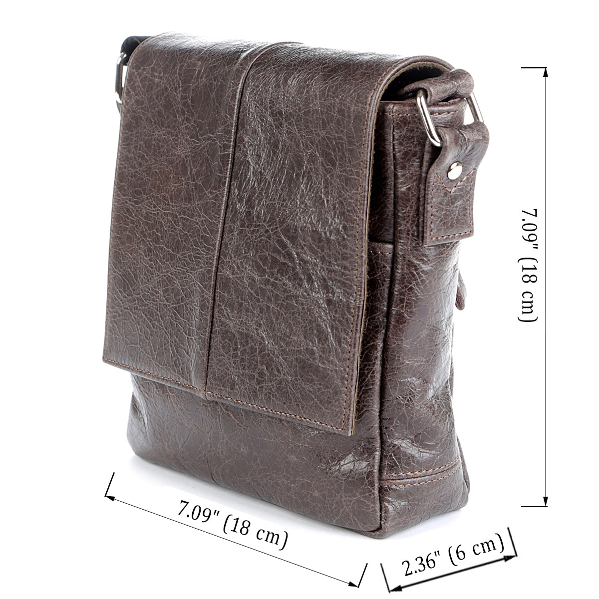 Genuine Leather Bag SHVIGEL 00979 Brown - Made in Ukraine, Stylish & Durable