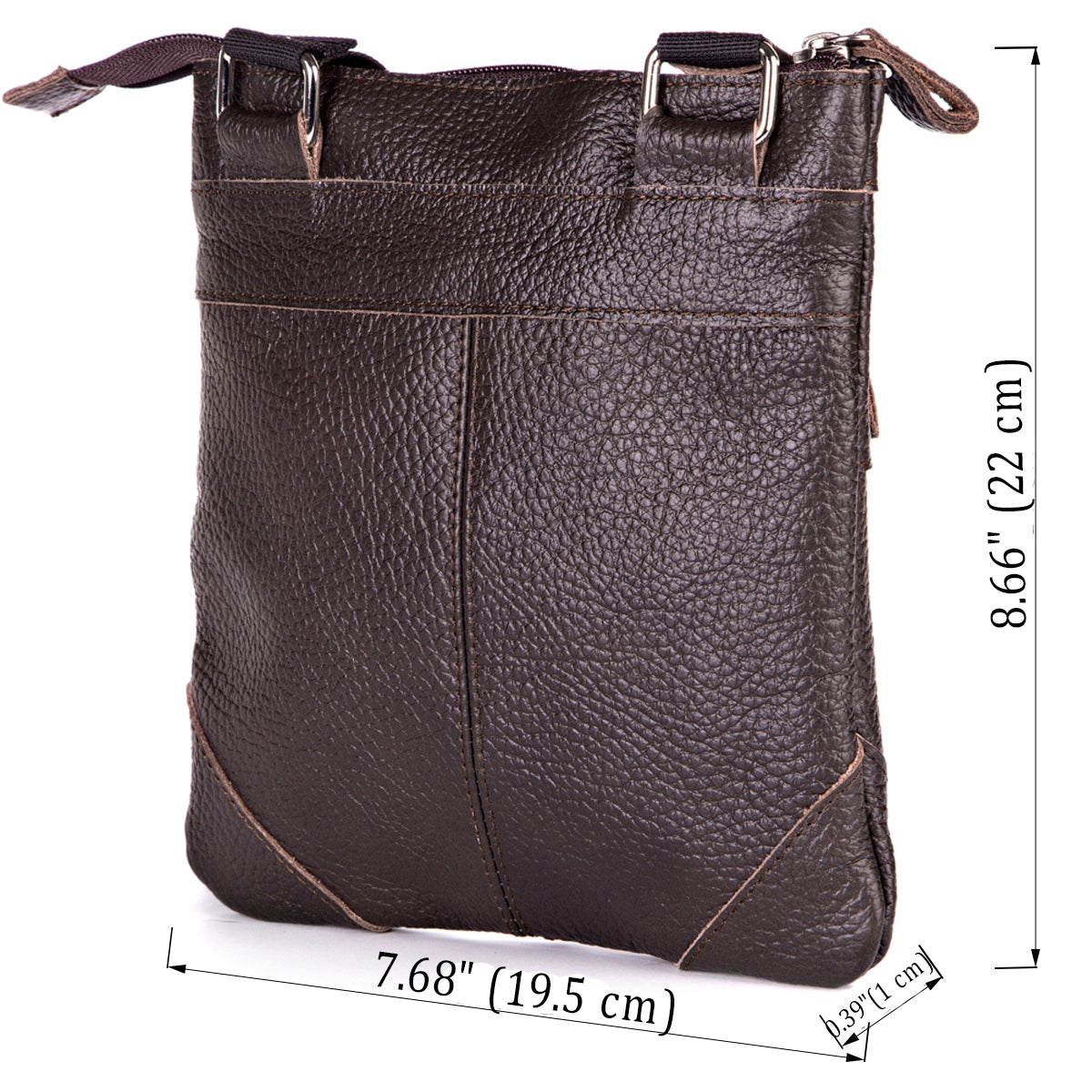 Leather Bag SHVIGEL 11014 Made in Ukraine Brown Natural Leather Classic Design