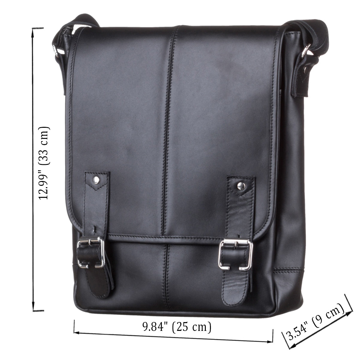 Men's Leather Bag SHVIGEL 11040 Black, Crafted from Natural Leather, Made in Ukraine