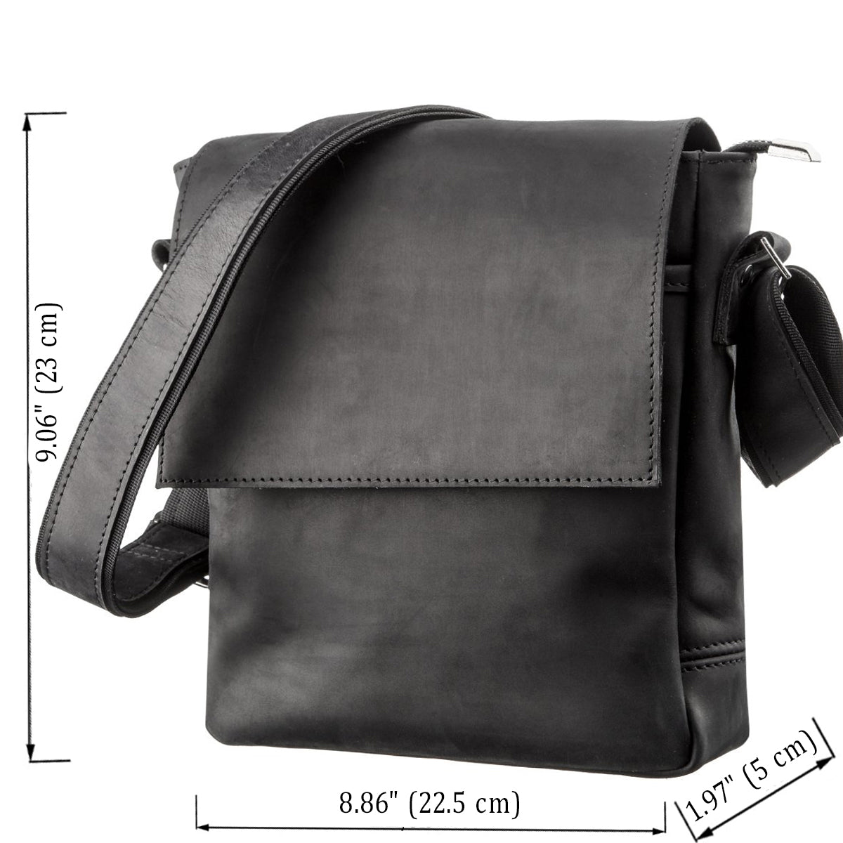 Men's Leather Bag SHVIGEL 11171 Black Genuine Leather from Ukraine, Stylish Design