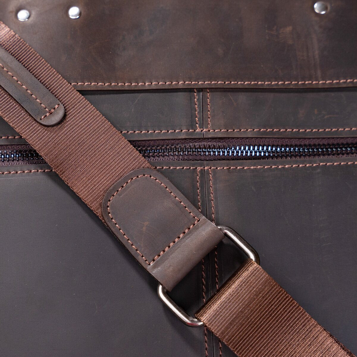 Leather Laptop Bag SHVIGEL 11109 Brown Natural Leather, Made in Ukraine