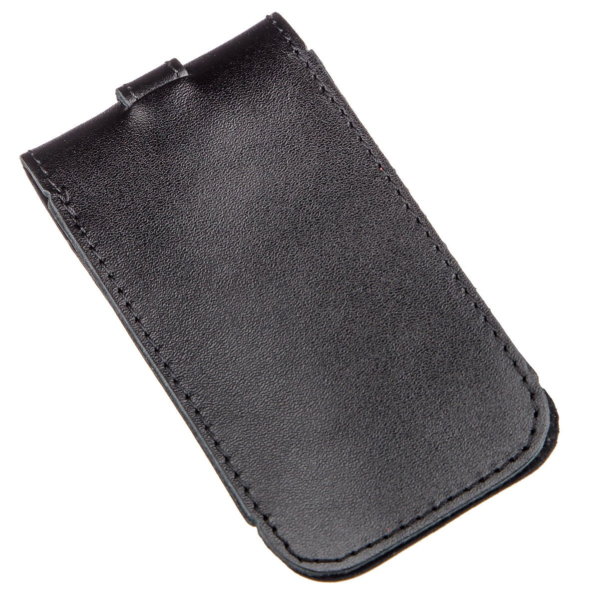 Compact Leather Key Holder with Strap SHVIGEL 13988 Black, Natural Leather, Made in Ukraine