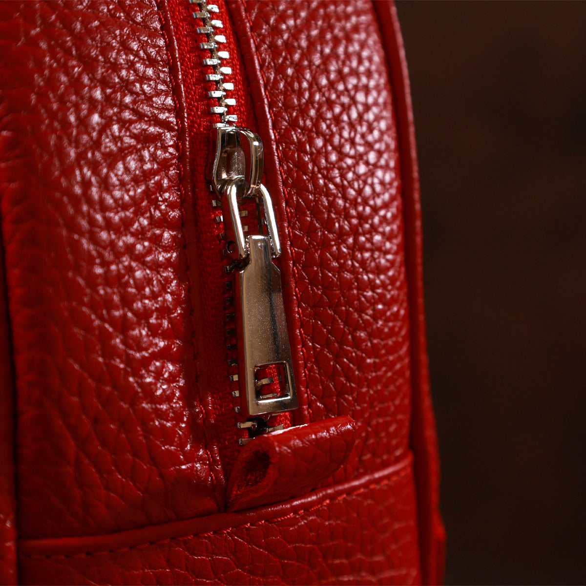 City Women's Backpack SHVIGEL 16301 Red Genuine Leather Classic Design