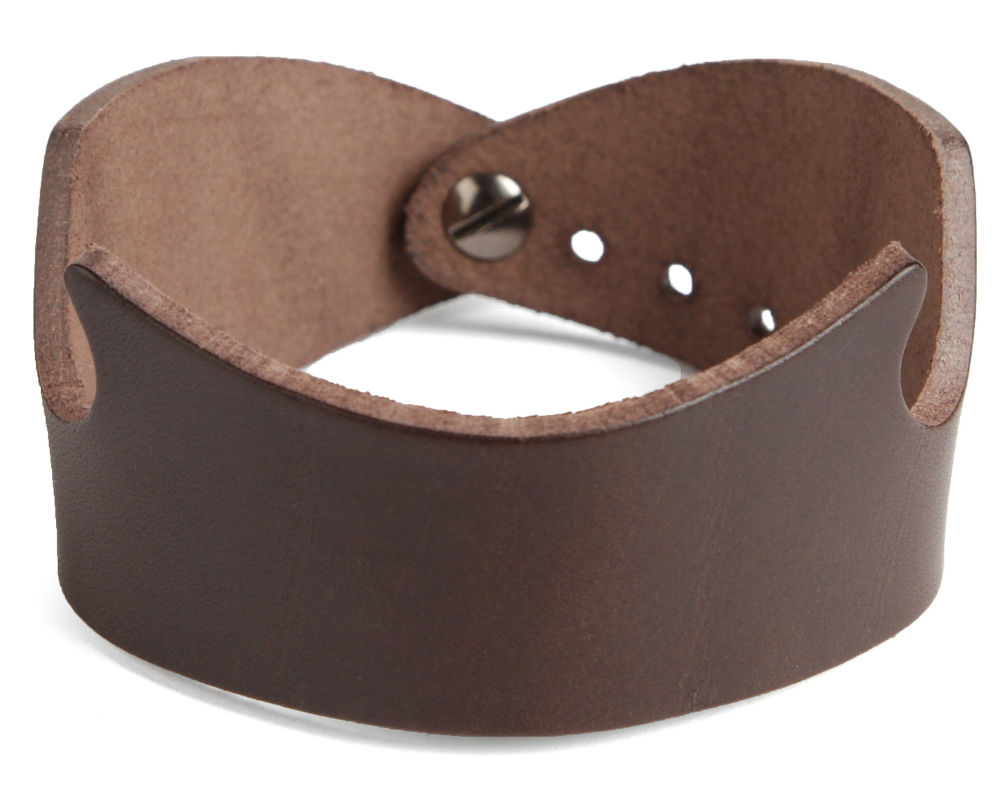 Natural Leather Bracelet SHVIGEL 13797 Brown - Handmade from Ukrainian Leather