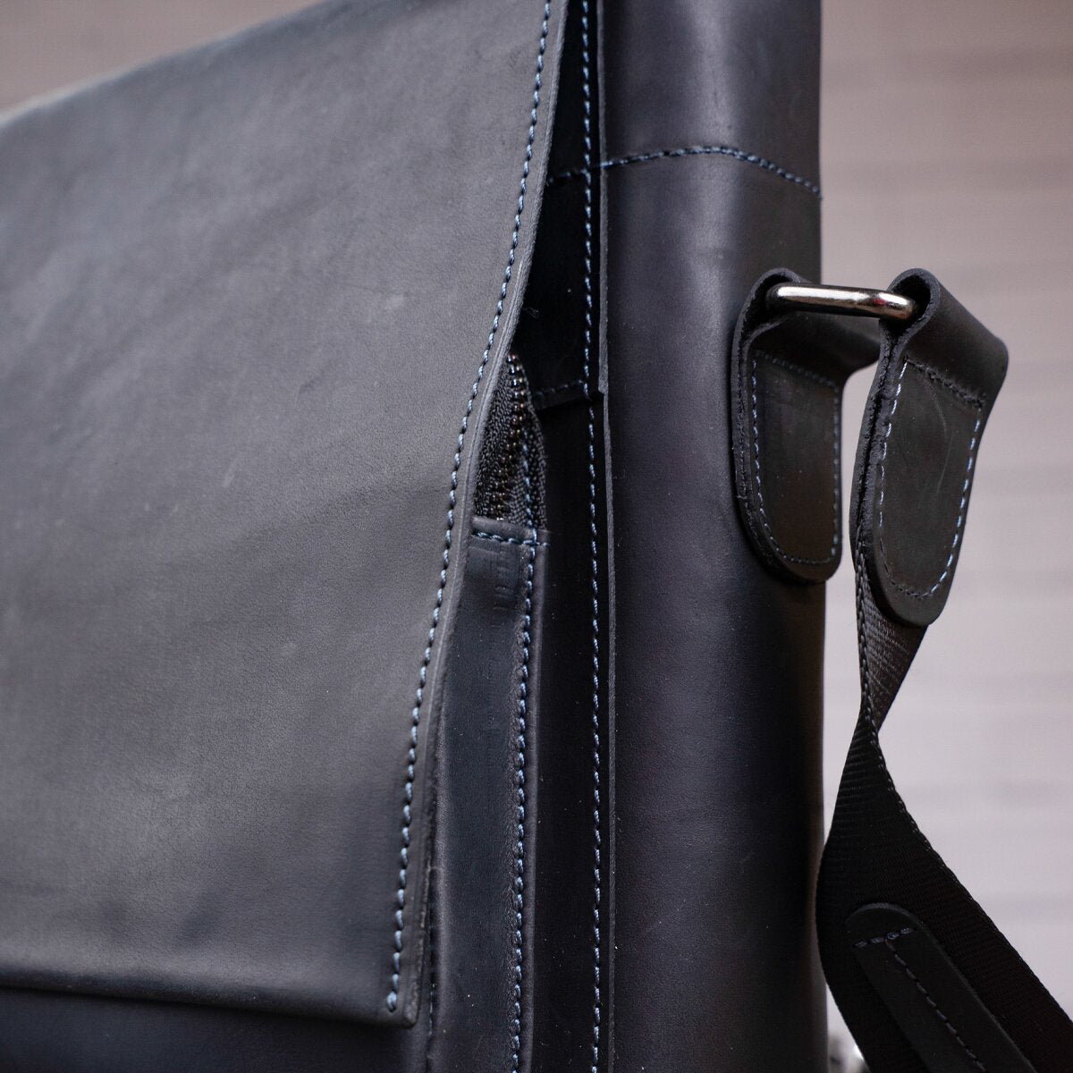 Men's Leather Bag SHVIGEL 11112 Black Genuine Leather from Ukraine
