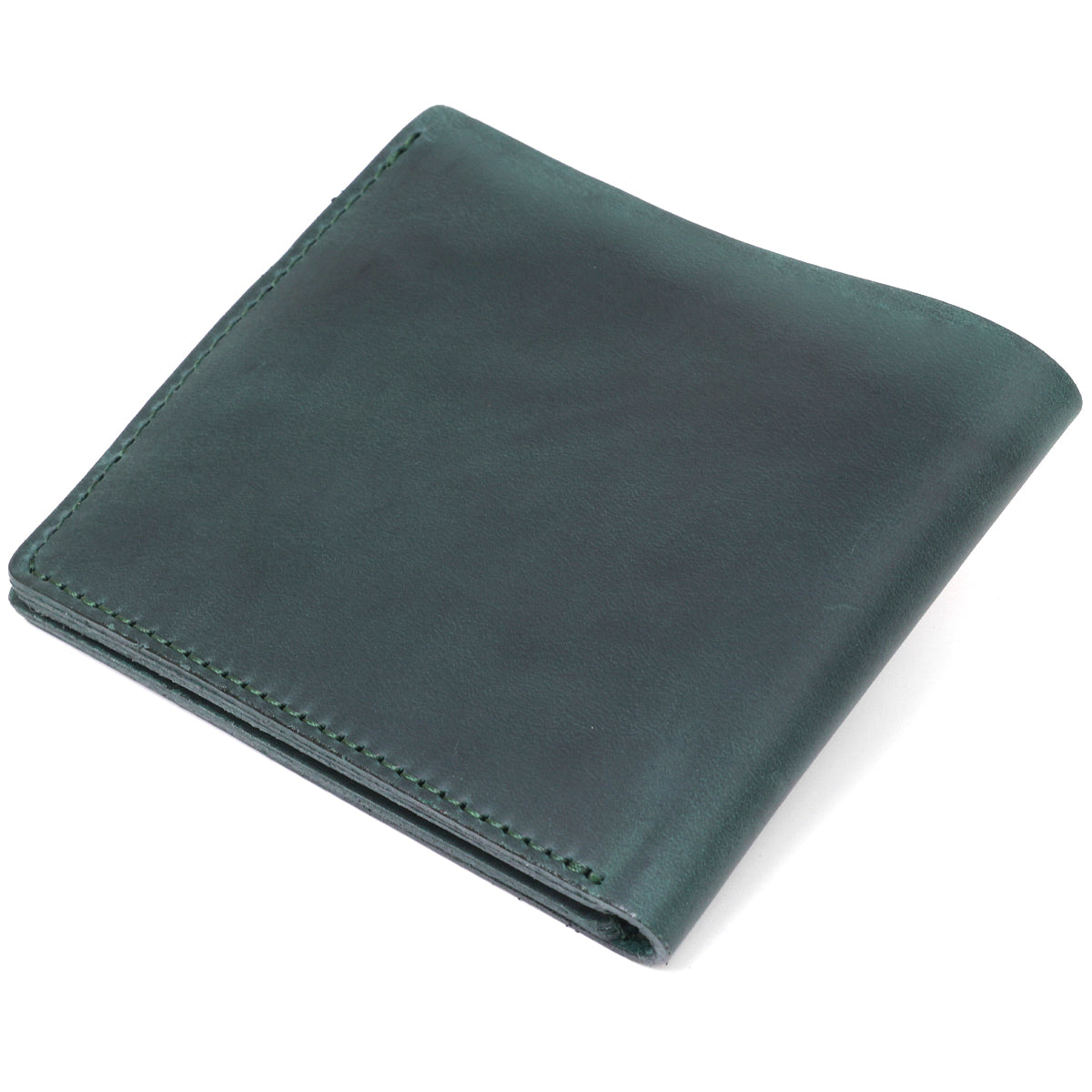 Fashionable Vintage Wallet SHVIGEL 16498 Green Genuine Leather, Ukraine Made