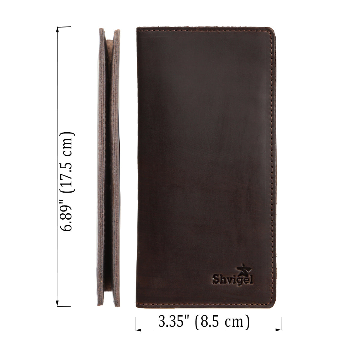 Leather Wallet SHVIGEL 13789 Brown | Genuine Leather | Made in Ukraine