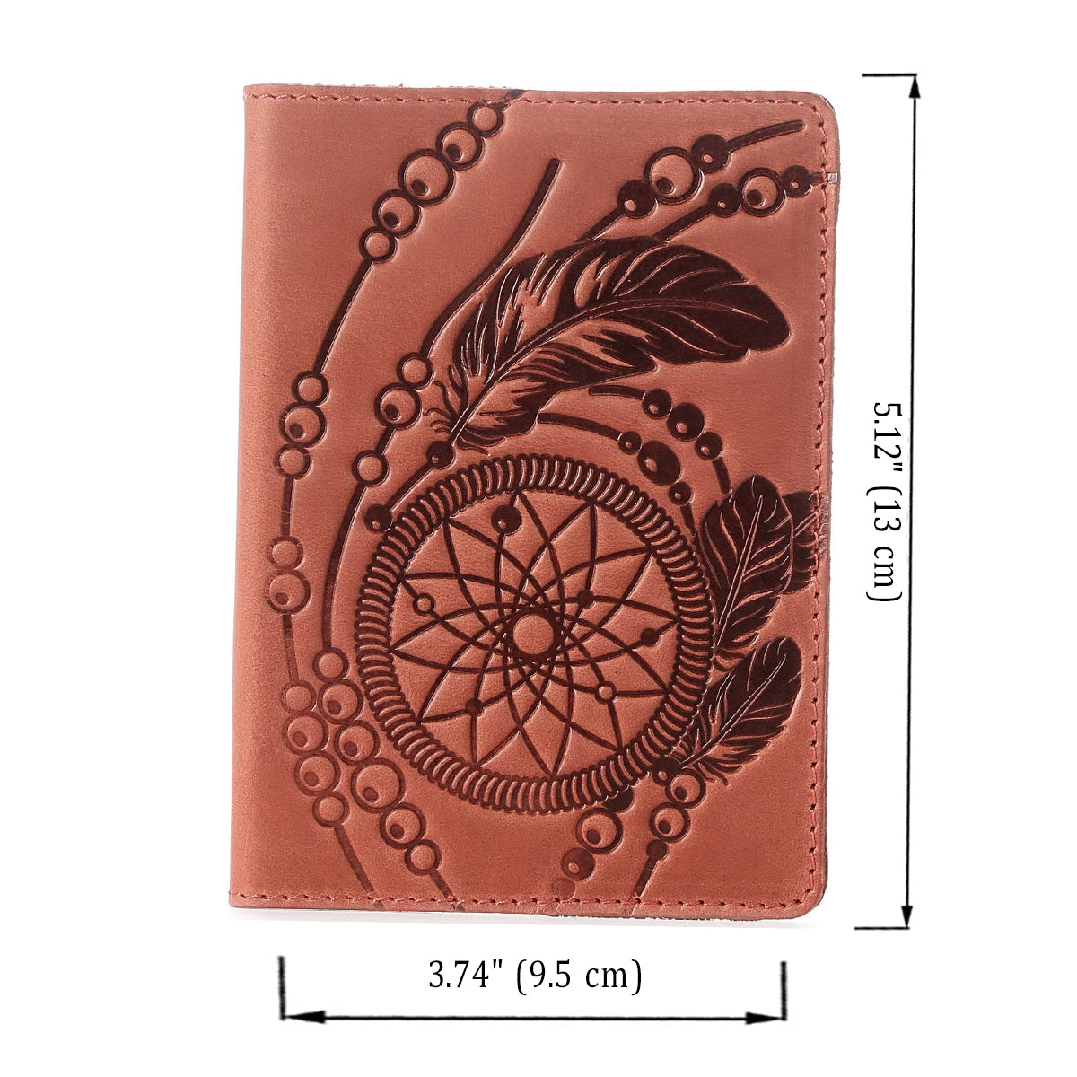 Exclusive Vintage Leather Passport Cover by SHVIGEL 13792 in Red - Crafted from Natural Leather, Made in Ukraine