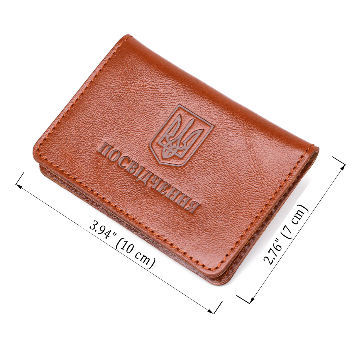 Driver's License Cover SHVIGEL 13928 Leather Rust Color Made in Ukraine