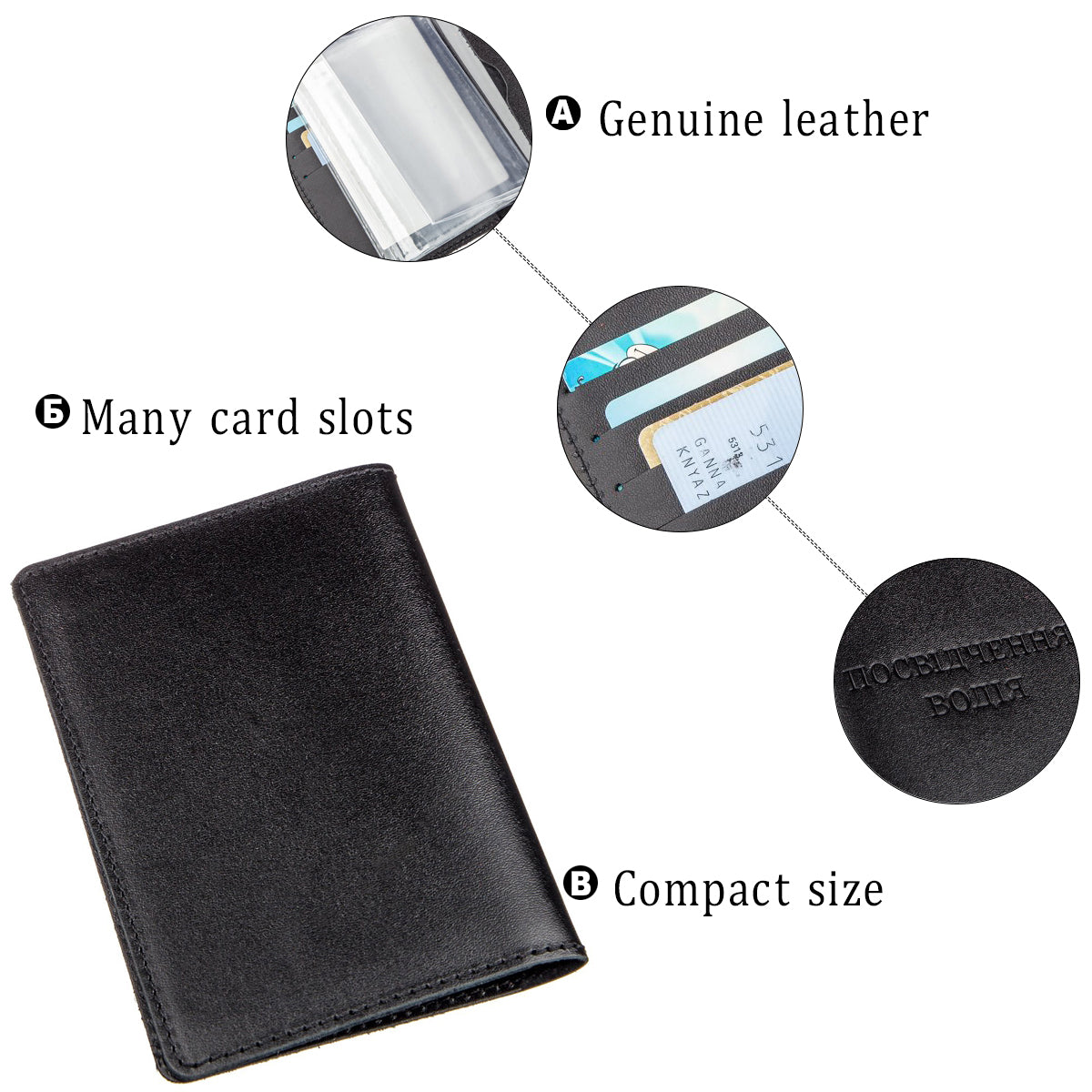 Large SHVIGEL Driver Document Cover 13985 Black Natural Leather, Ukraine