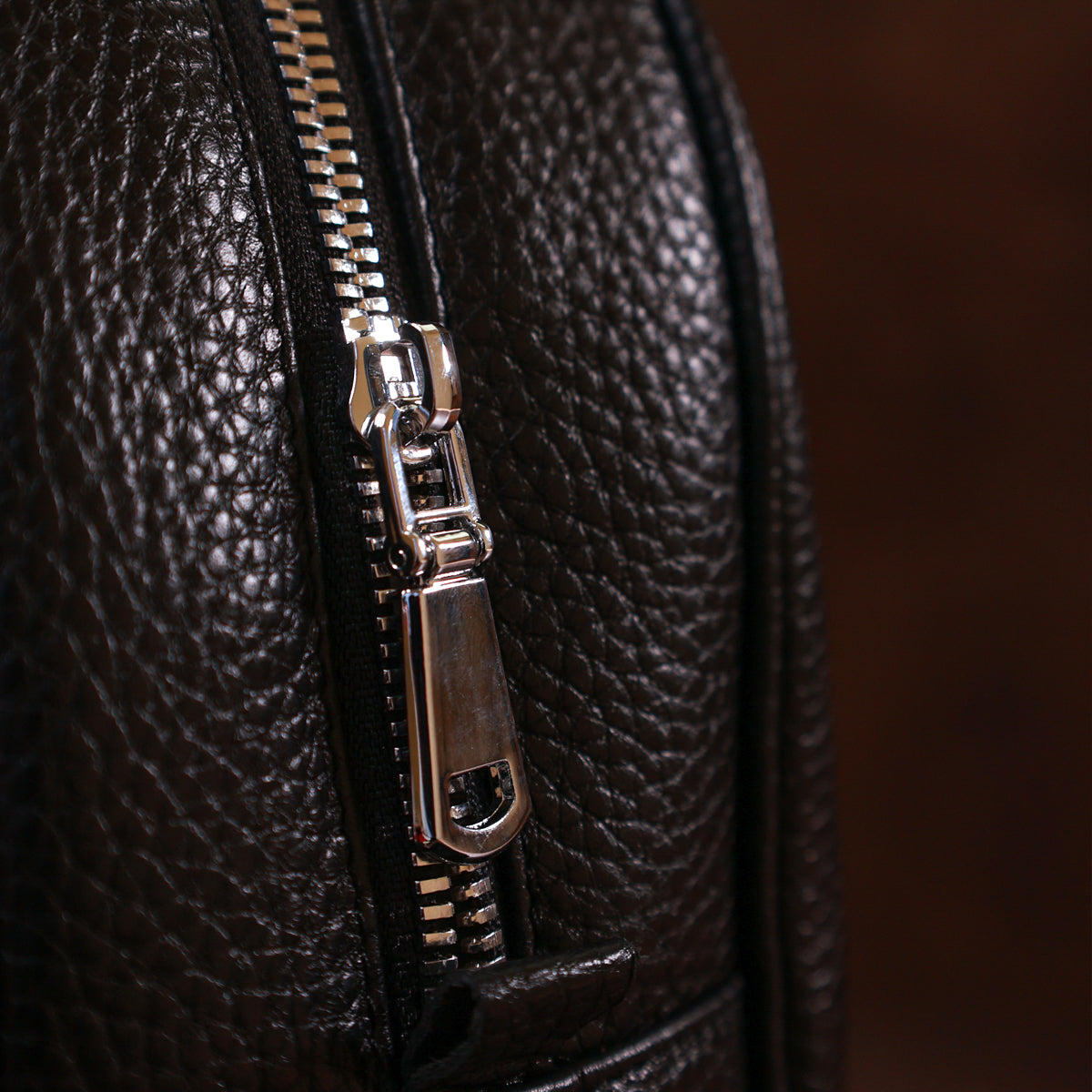 Compact Women's Backpack SHVIGEL 16317 Natural Leather Black Color Stylish Design