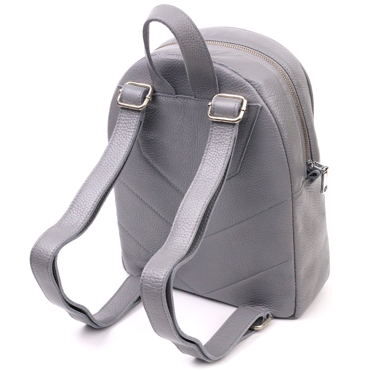 Leather Women's Backpack SHVIGEL 16308 in Grey - Made from Natural Leather