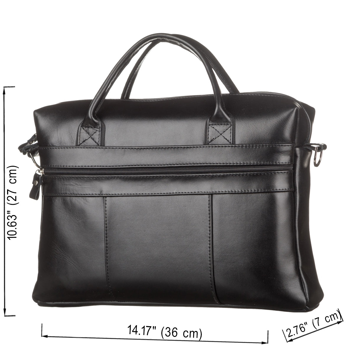 Men's Leather Bag SHVIGEL 15212 Black Natural Leather Stylish Design