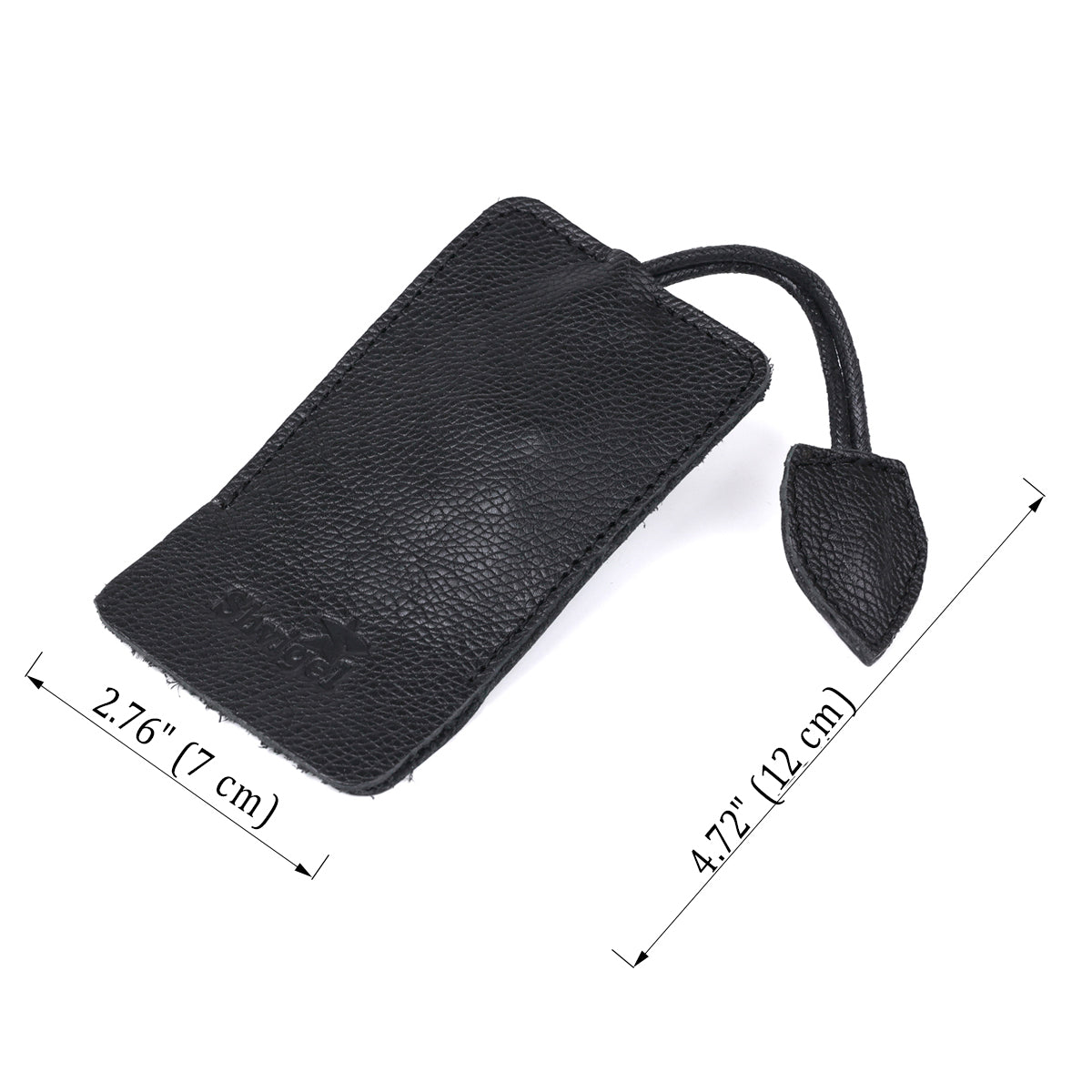 Leather Key Holder SHVIGEL 15308 Black Natural Leather Minimalist Design