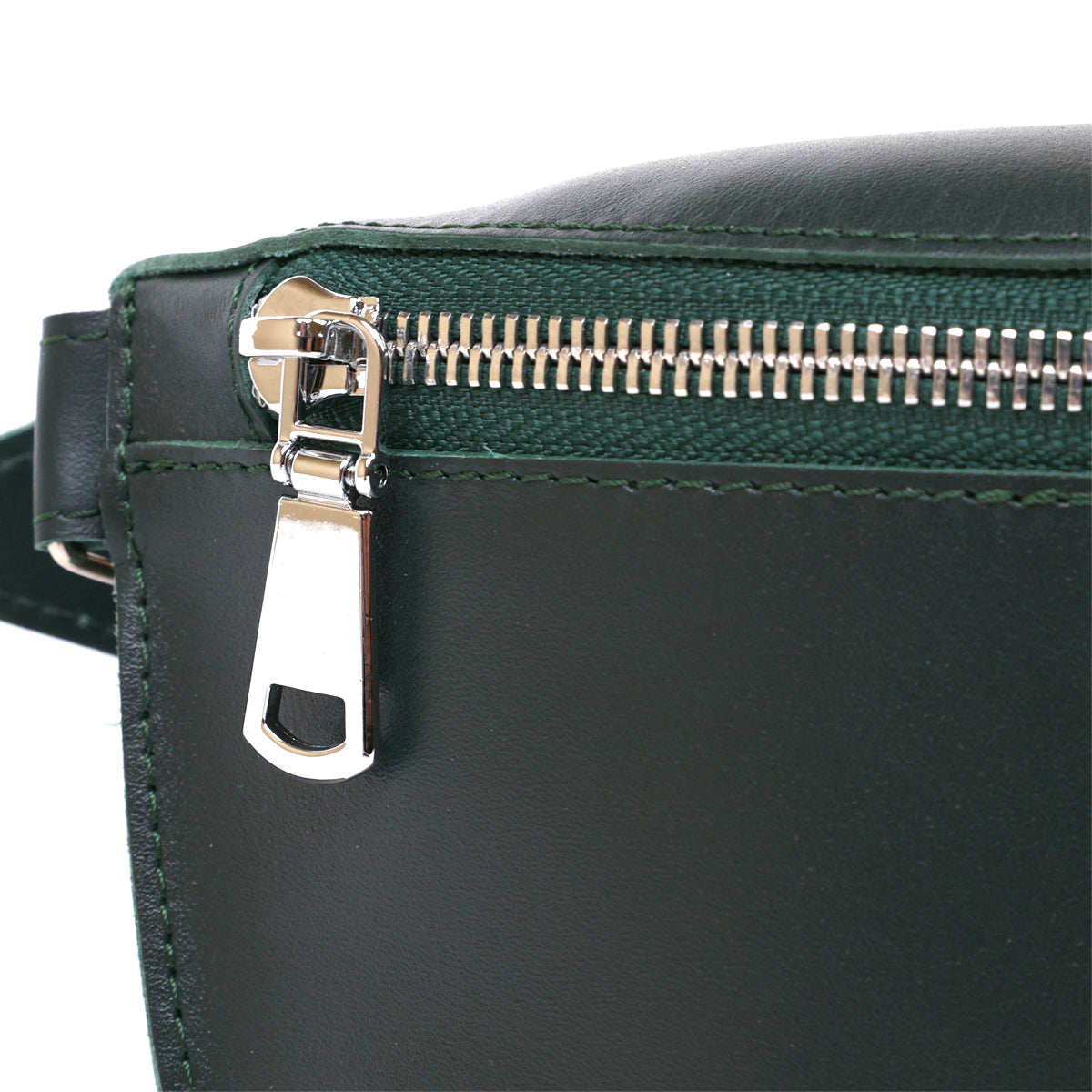 Leather Belt Bag by SHVIGEL 16390 in Green – High-Quality Genuine Leather, Made in Ukraine