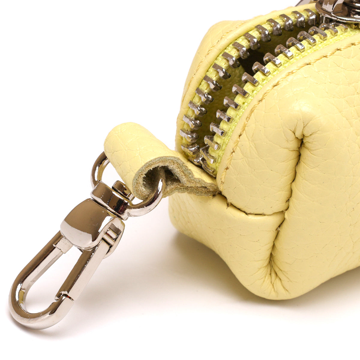 Excellent Women's Key Holder SHVIGEL 16541 Lemon Yellow Natural Leather for Keys