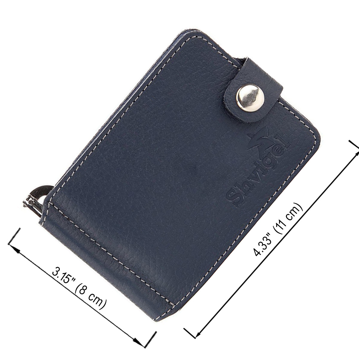 High-Quality Leather Money Clip SHVIGEL 16142 Ukrainian Made Genuine Leather