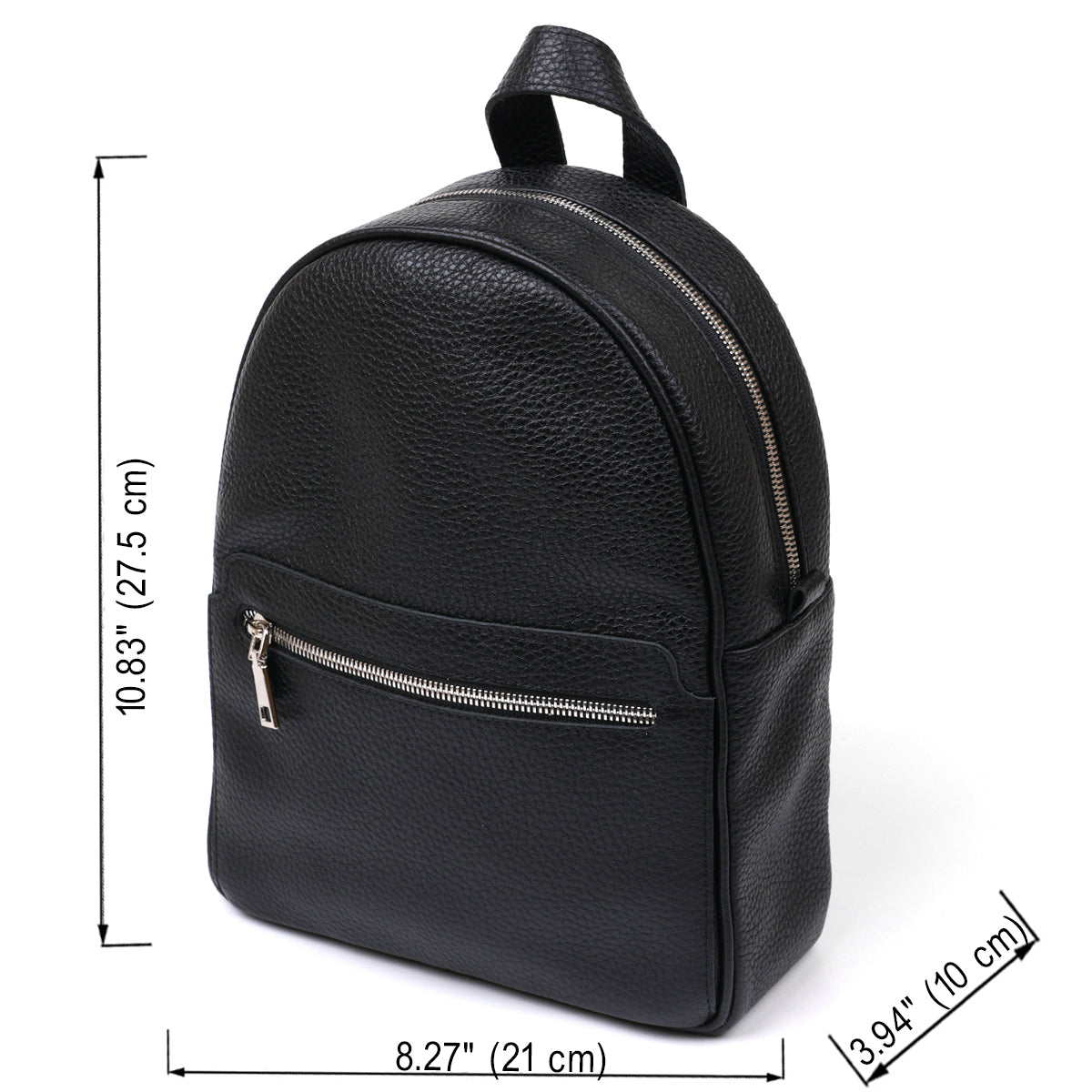 Women's Leather Backpack SHVIGEL 16302 Black - Natural Leather, Ukrainian Craftsmanship