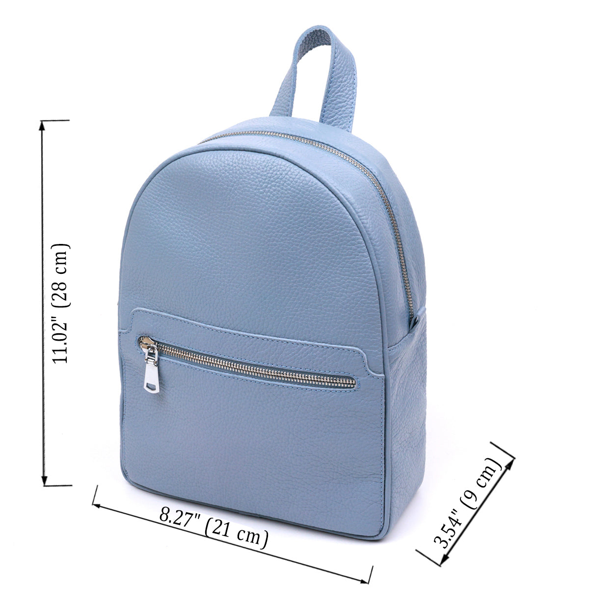 Leather Women's Backpack SHVIGEL 16303 Blue Genuine Leather Made in Ukraine