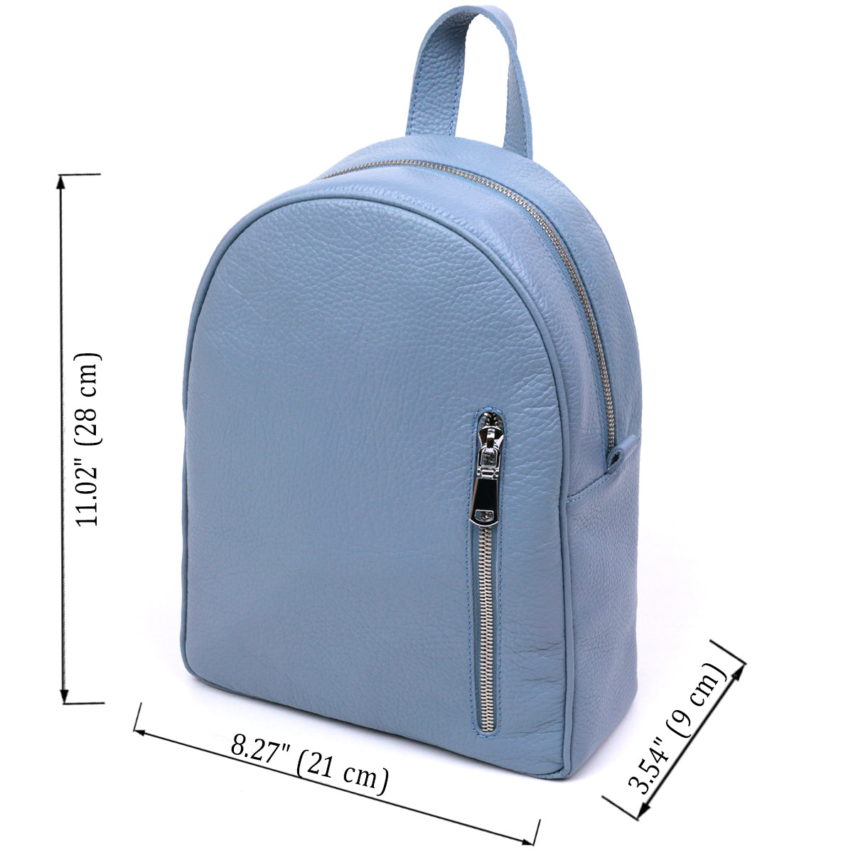 Stylish Women's Backpack SHVIGEL 16318 Blue Genuine Leather Casual Design