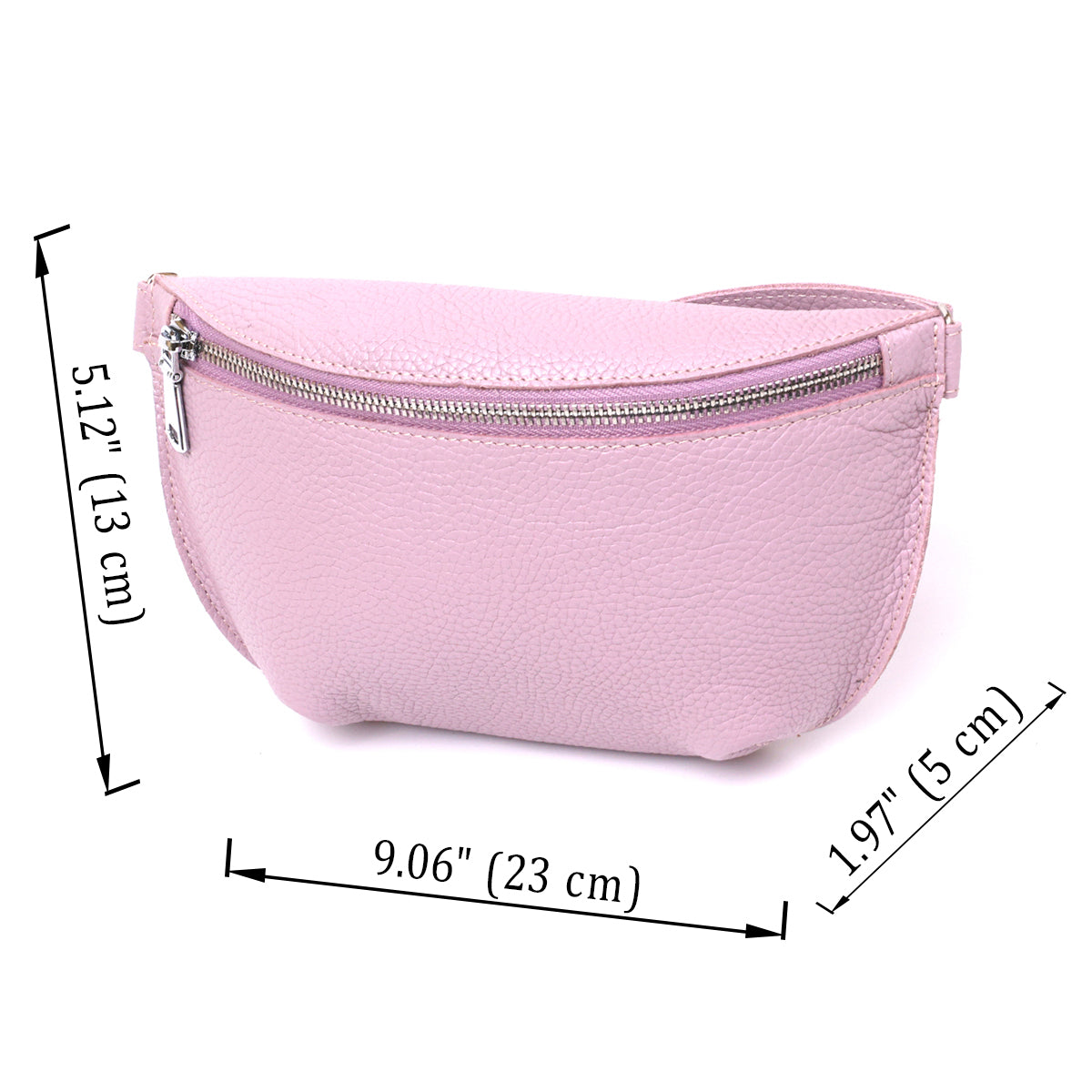 Leather Practical Women's Waist Bag SHVIGEL 16376 Lilac Genuine Leather