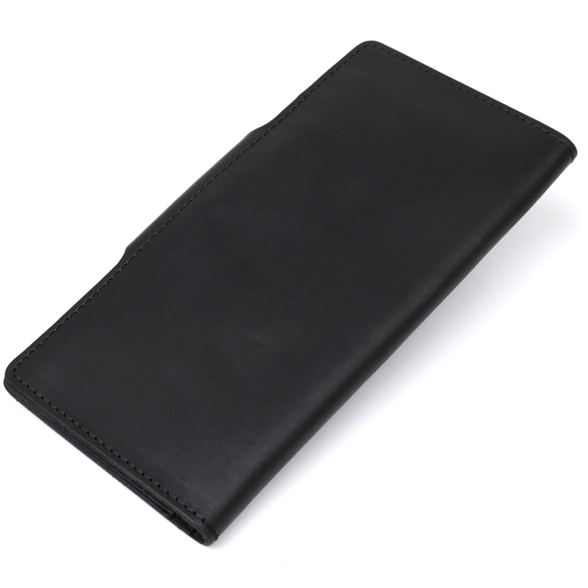 Vintage Leather Wallet SHVIGEL 16165 Black Natural Leather for Men