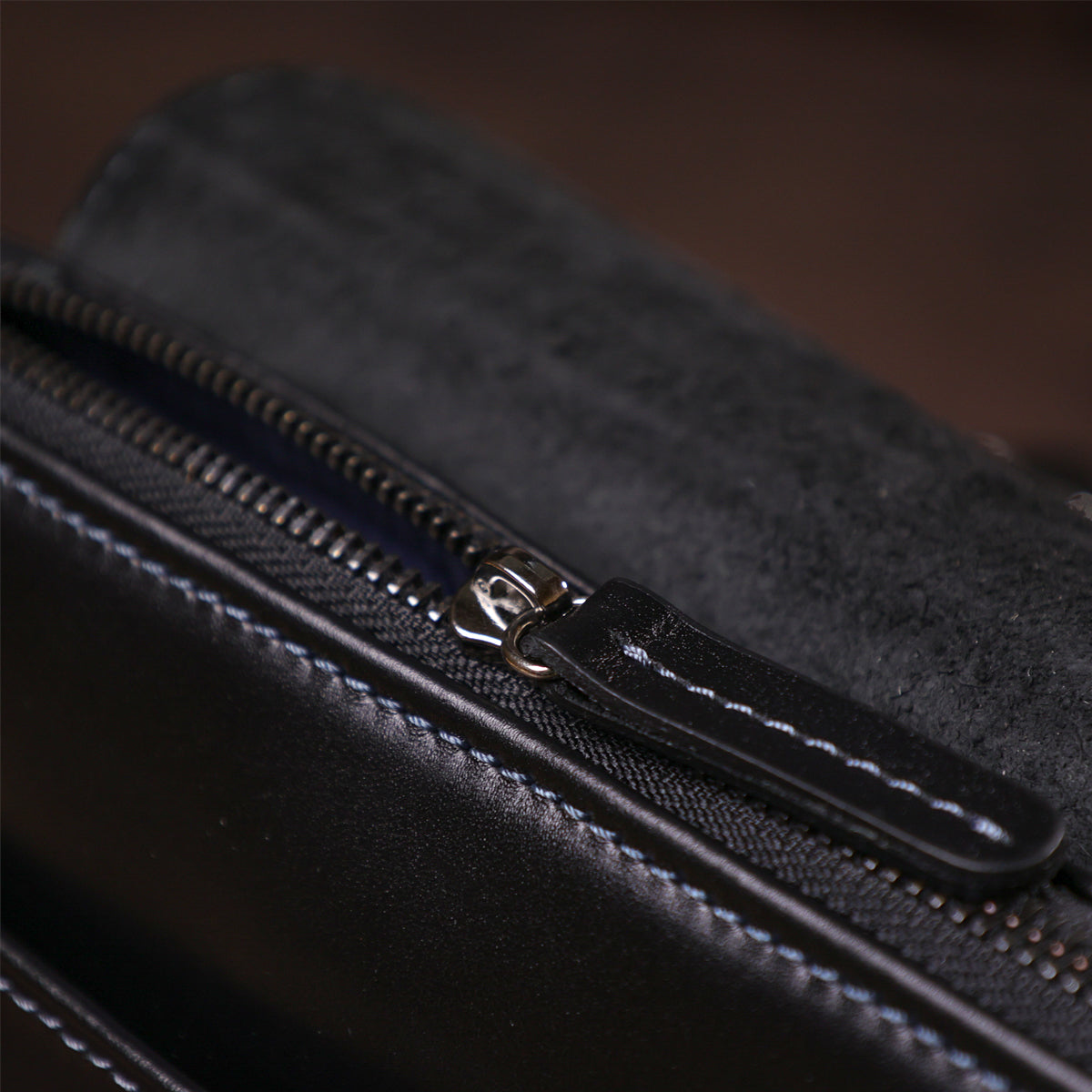 Men's Leather Clutch SHVIGEL 11084 Black Natural Leather Made in Ukraine