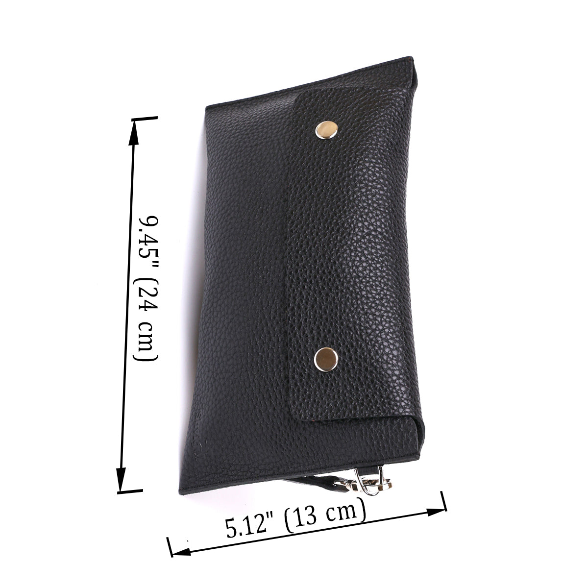 Leather Travel Cosmetic Bag SHVIGEL 16416 Black Natural Leather Durable Design