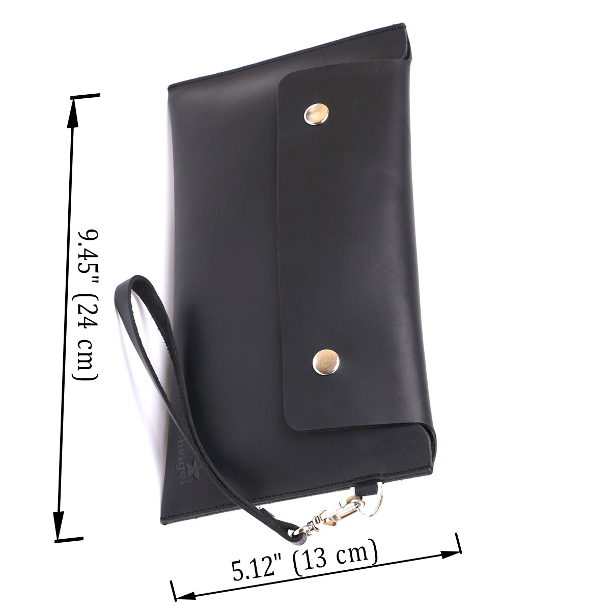 Unisex Matte Leather Travel Cosmetic Bag SHVIGEL 16426 Black Made in Ukraine