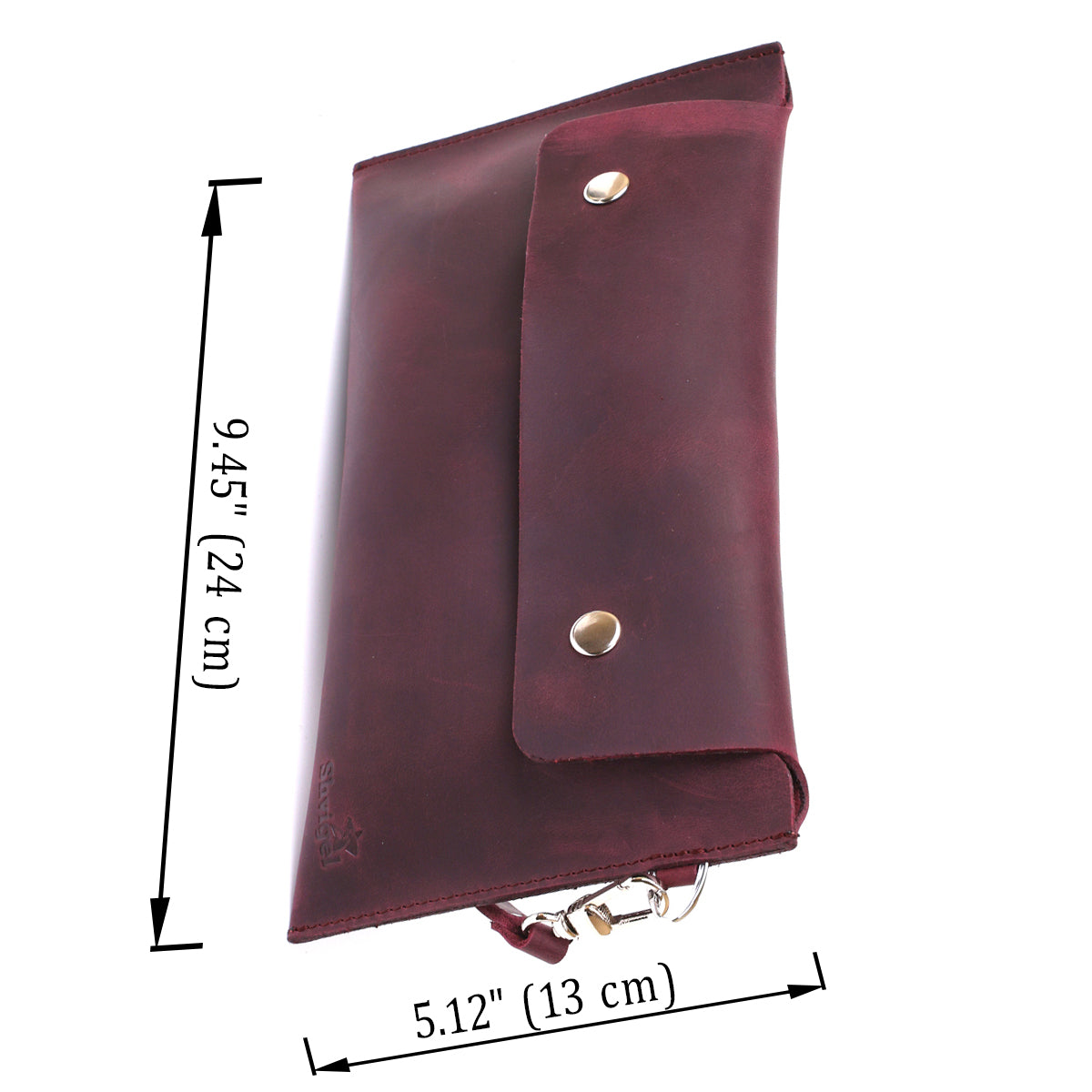 Vintage Women's Travel Cosmetic Bag SHVIGEL 16429 Burgundy Natural Leather