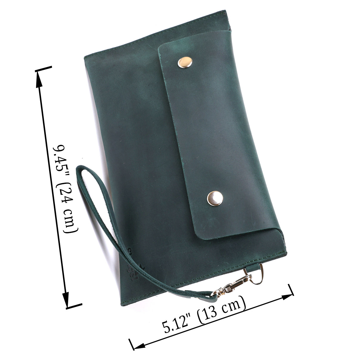 Vintage Matte Women's Travel Cosmetic Bag SHVIGEL 16430 Green Made of Genuine Leather