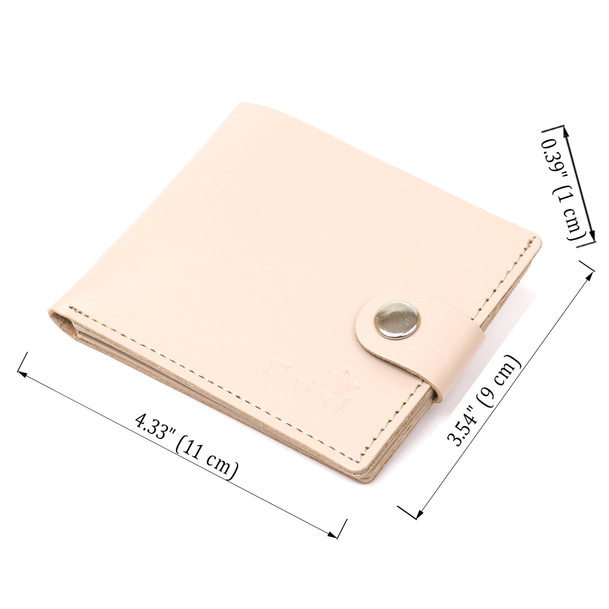 Stylish Leather Wallet SHVIGEL 16468 Beige Genuine Leather for Daily Use