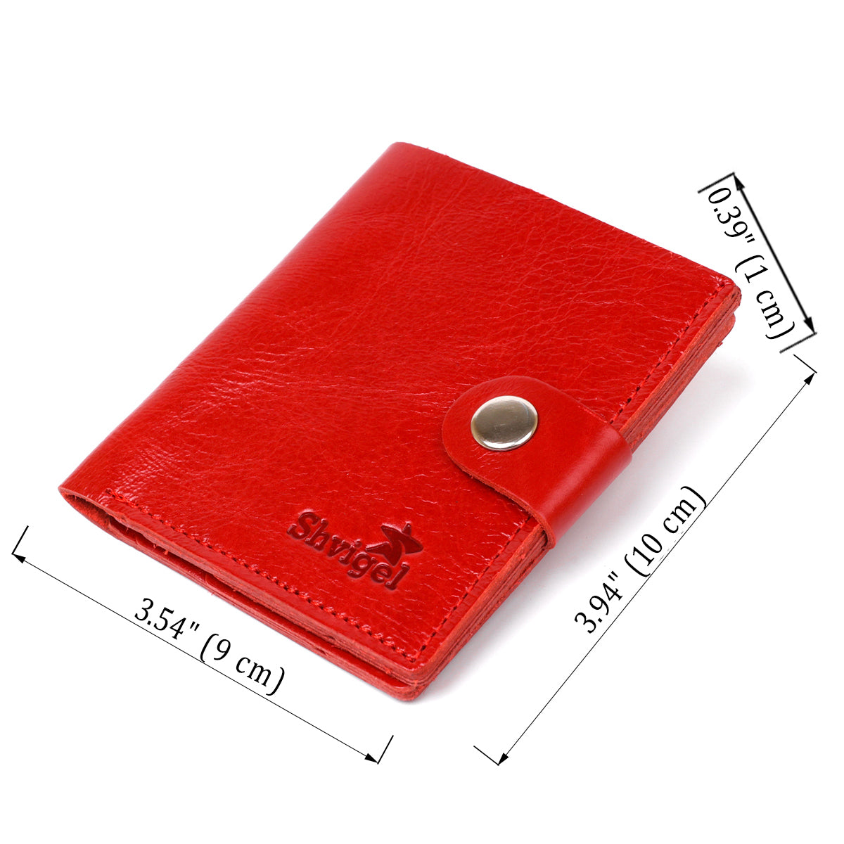Women's Leather Wallet SHVIGEL 16482 Red Genuine Leather Durable Design