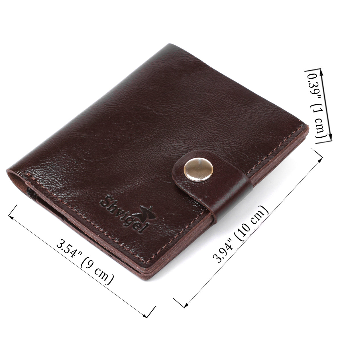 Classic Men's Wallet SHVIGEL 16506 Brown Genuine Leather from Ukraine