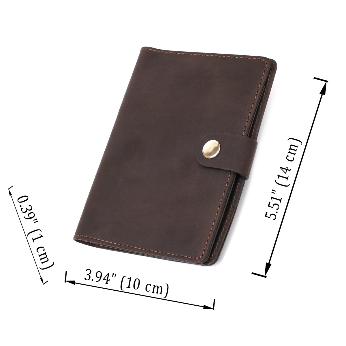 Vintage Matte Leather Travel Case SHVIGEL 16517 Brown Natural Leather Design