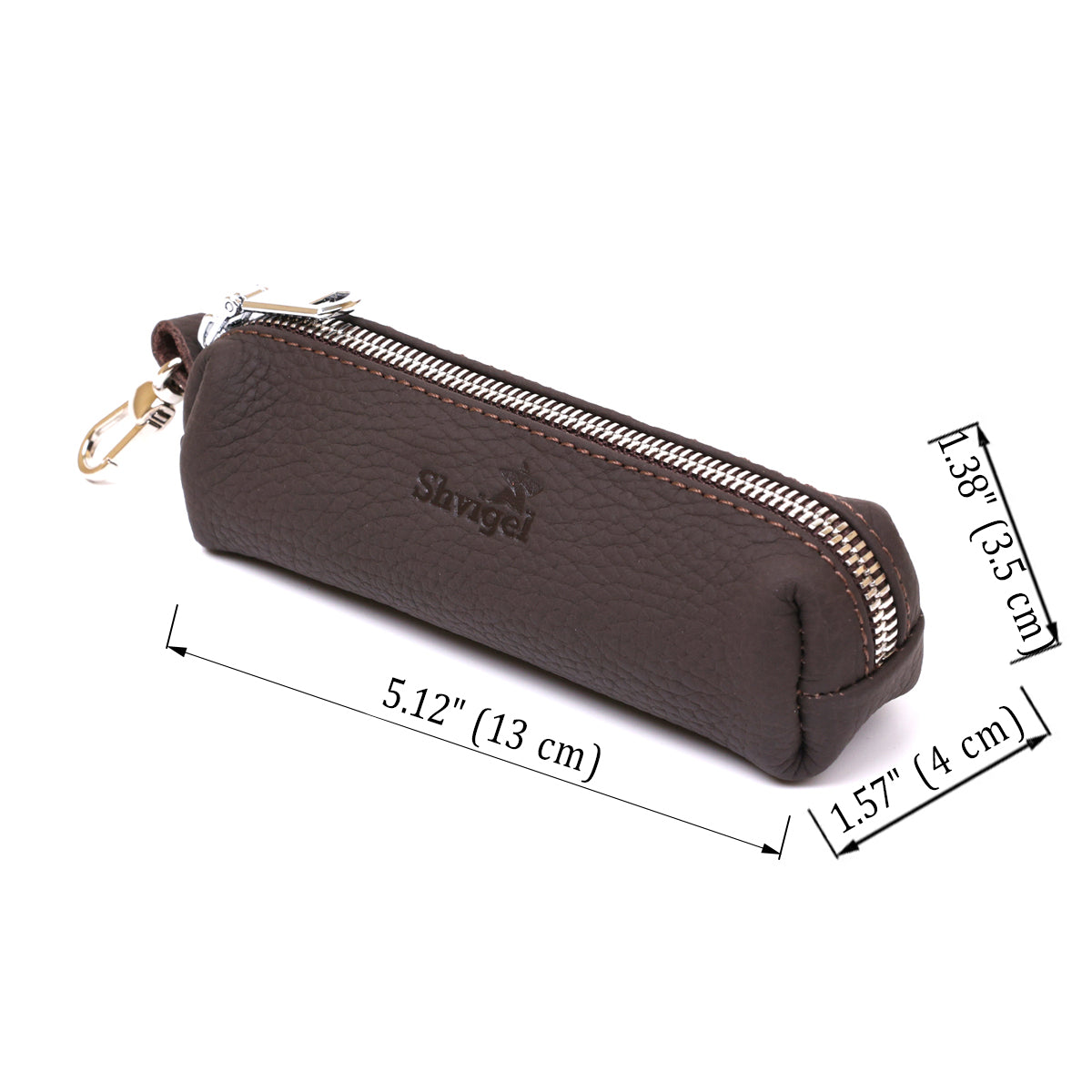 Matte Leather Key Holder SHVIGEL 16545 Brown - Natural Leather, Ideal for Keys