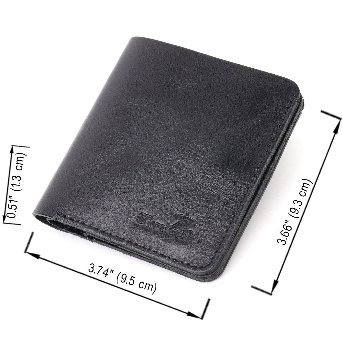 Men's Small Leather Wallet SHVIGEL 16606 Black Genuine Leather Quality Craftsmanship