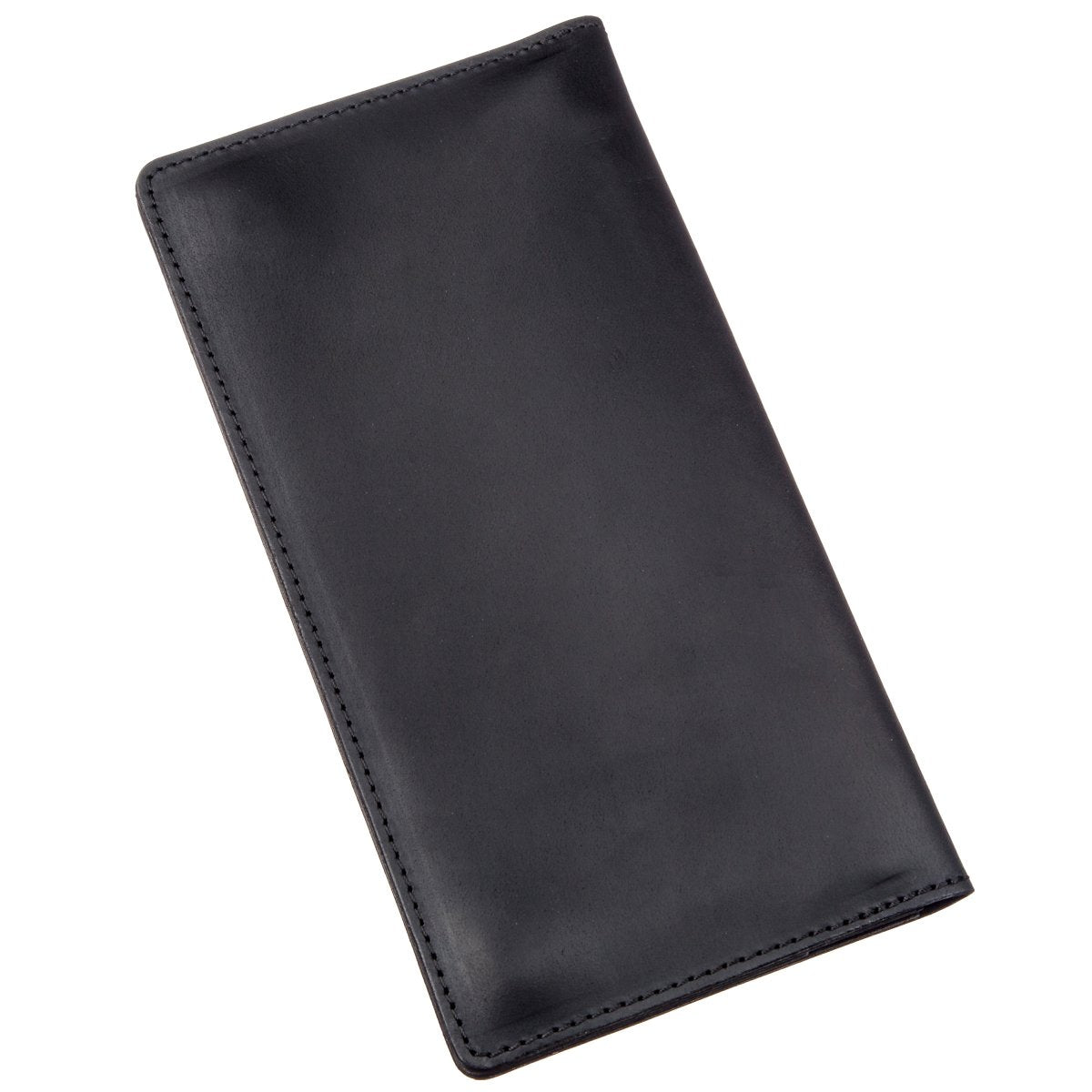 Men's Vertical Wallet SHVIGEL 16200 Vintage Leather Black Natural Skin