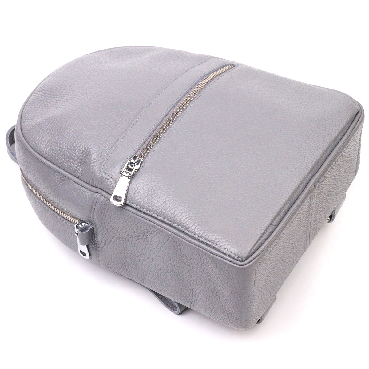 Leather Women's Backpack SHVIGEL 16308 in Grey - Made from Natural Leather