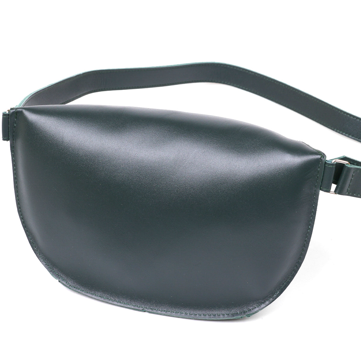 Leather Belt Bag by SHVIGEL 16390 in Green – High-Quality Genuine Leather, Made in Ukraine