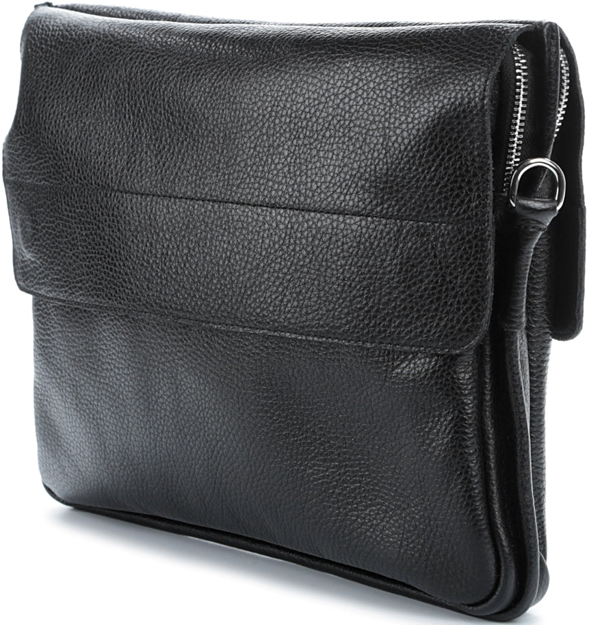 Leather Bag SHVIGEL 00997 Black - Natural Leather Handmade from Ukraine