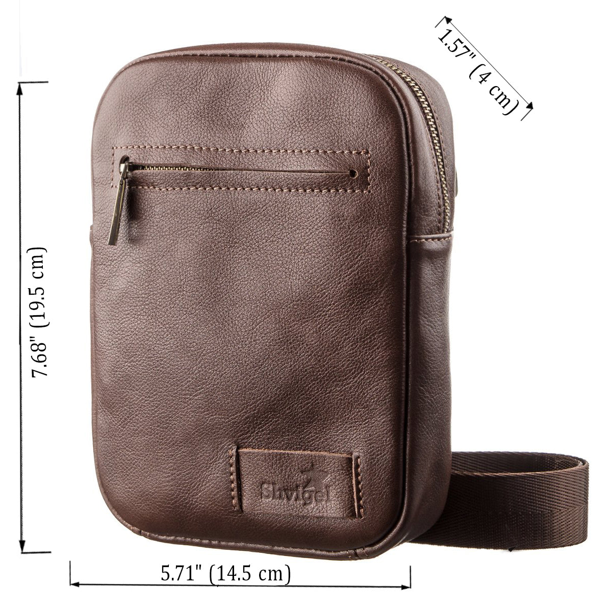 Men's Leather Bag SHVIGEL 19103 Brown | Natural Leather | Ukrainian Craftsmanship