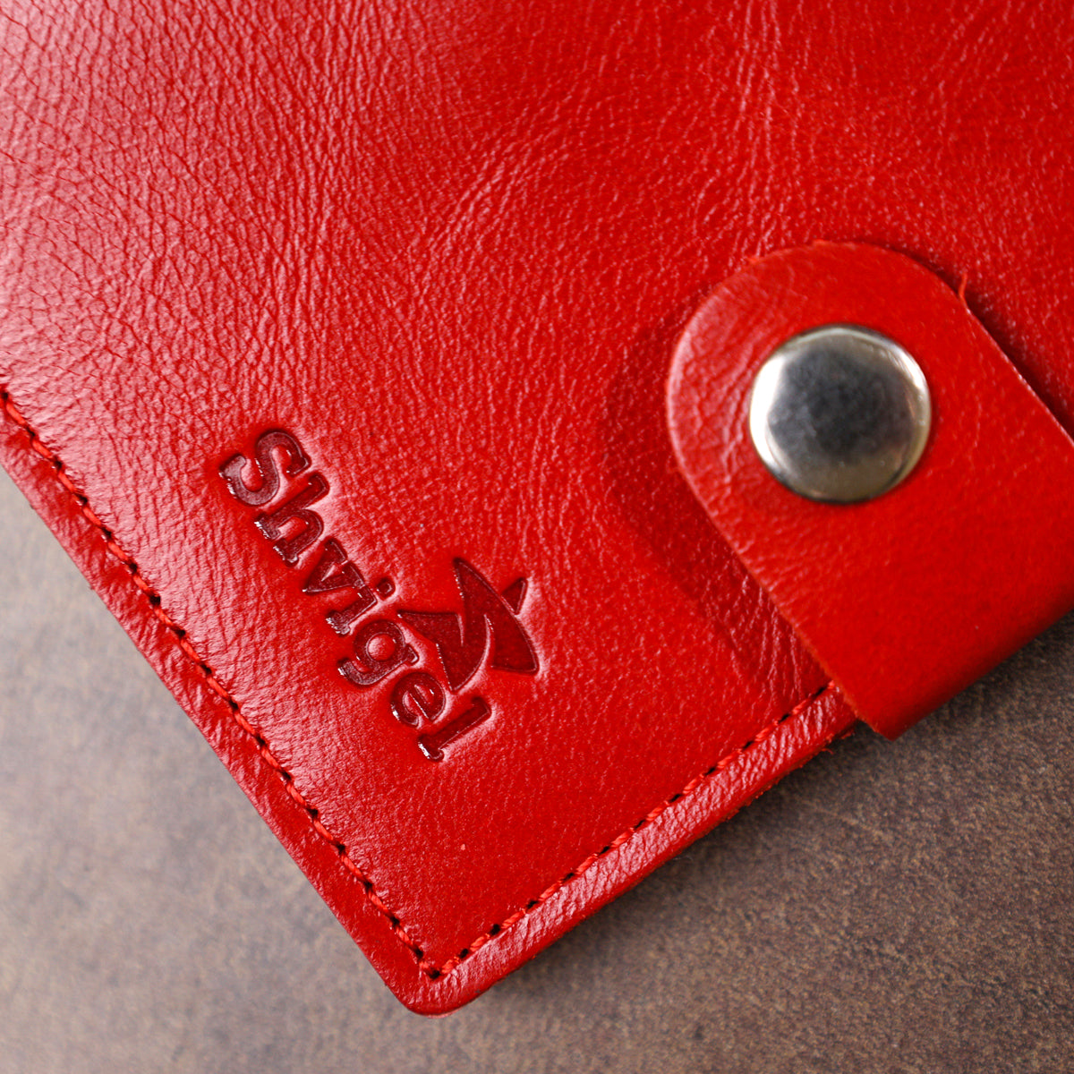 Practical Women's Wallet SHVIGEL 16503 Red Genuine Leather High-Quality Design