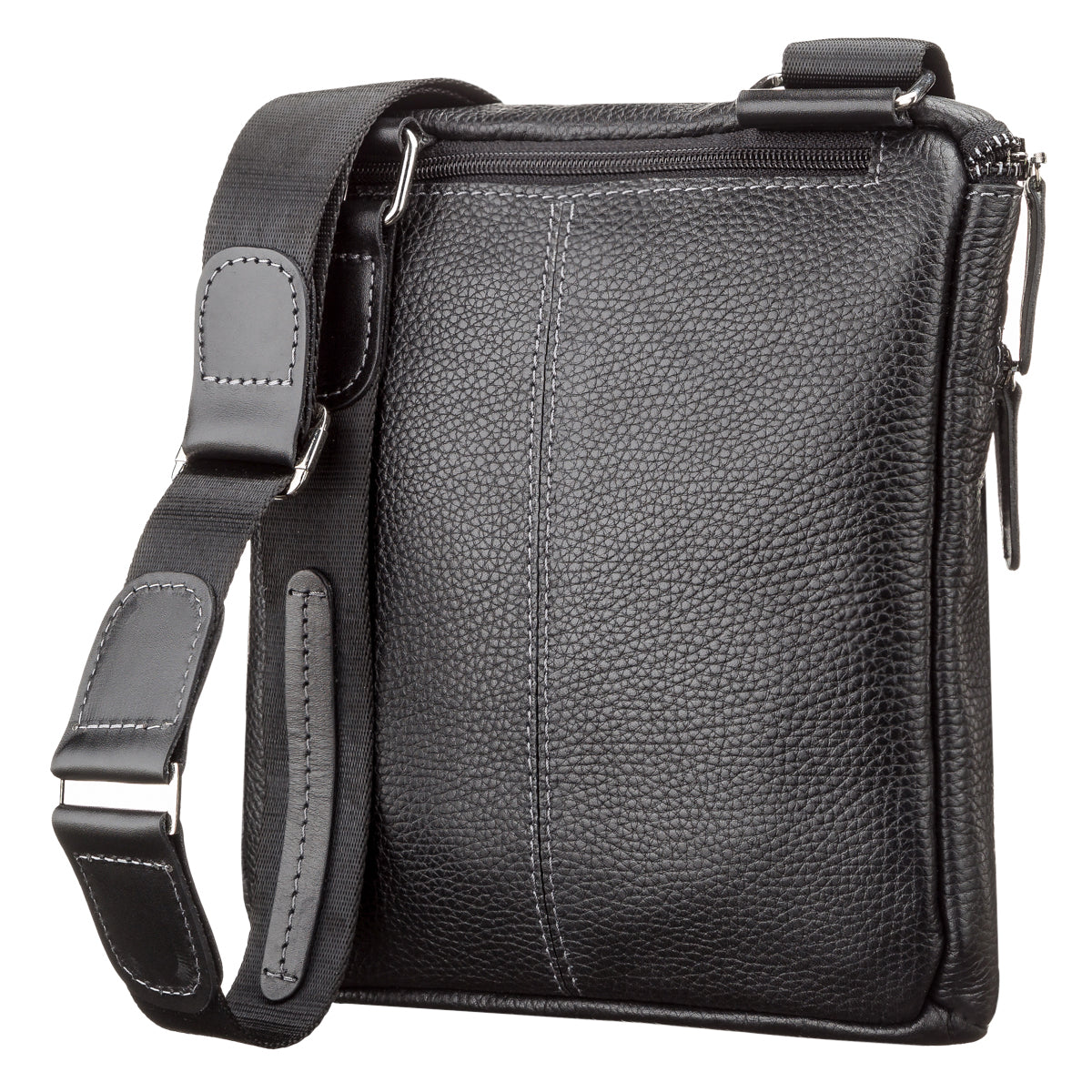 Men's Leather Bag SHVIGEL 11102 Black Genuine Leather Made in Ukraine