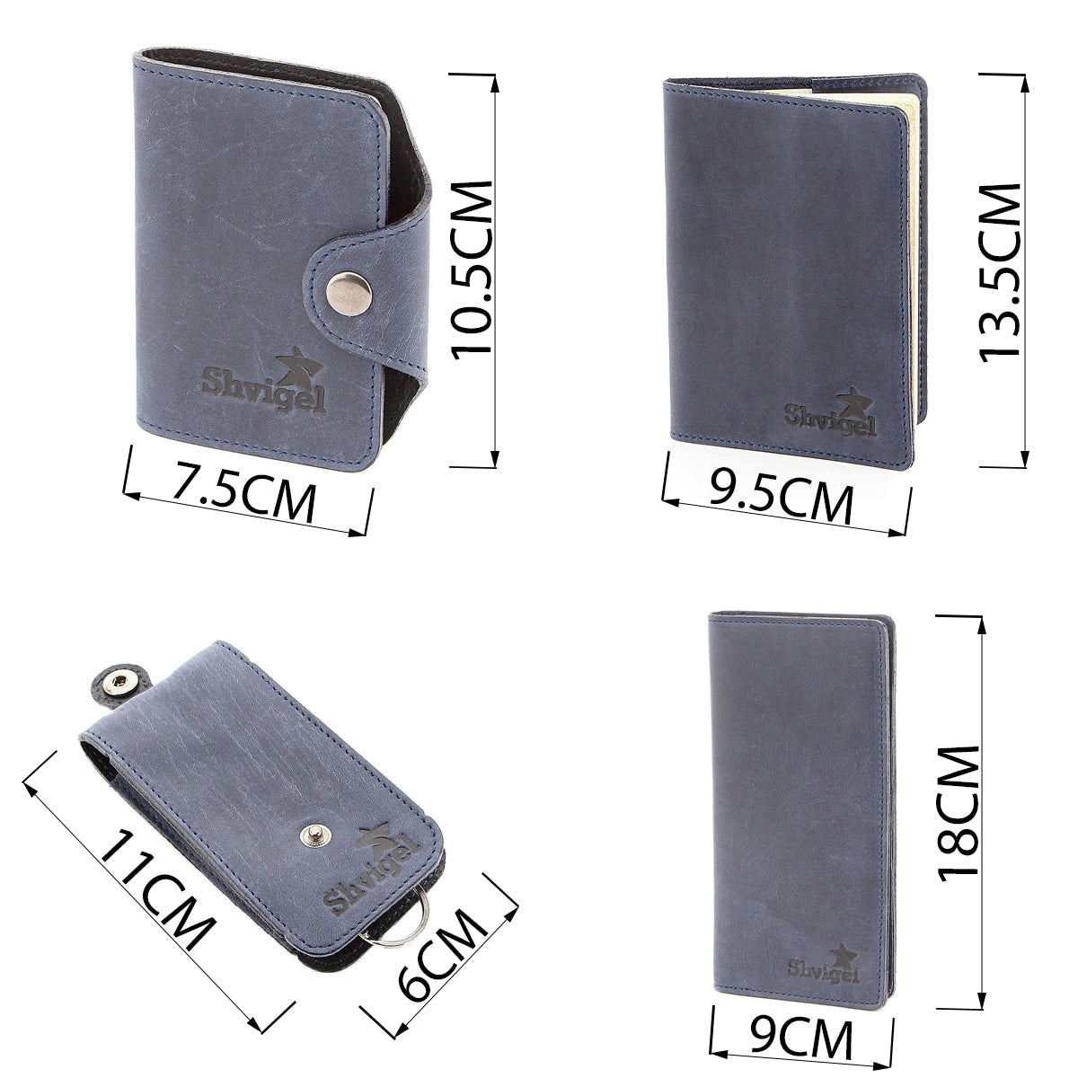 Stylish SHVIGEL Leather Accessories Set 10075 – Genuine Leather from Ukraine