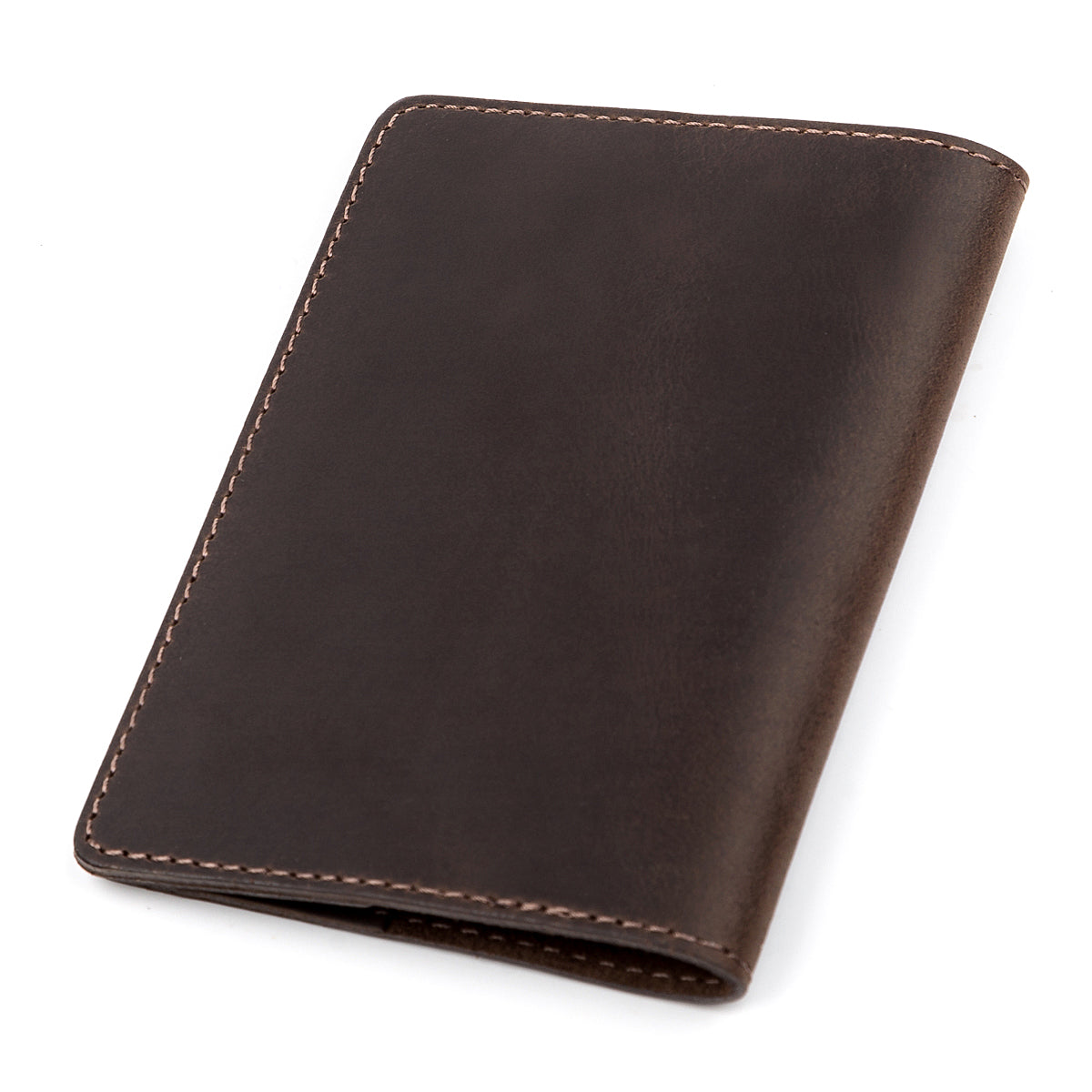 Leather Passport Cover SHVIGEL 13918 Brown Natural Leather Ukrainian Design Features