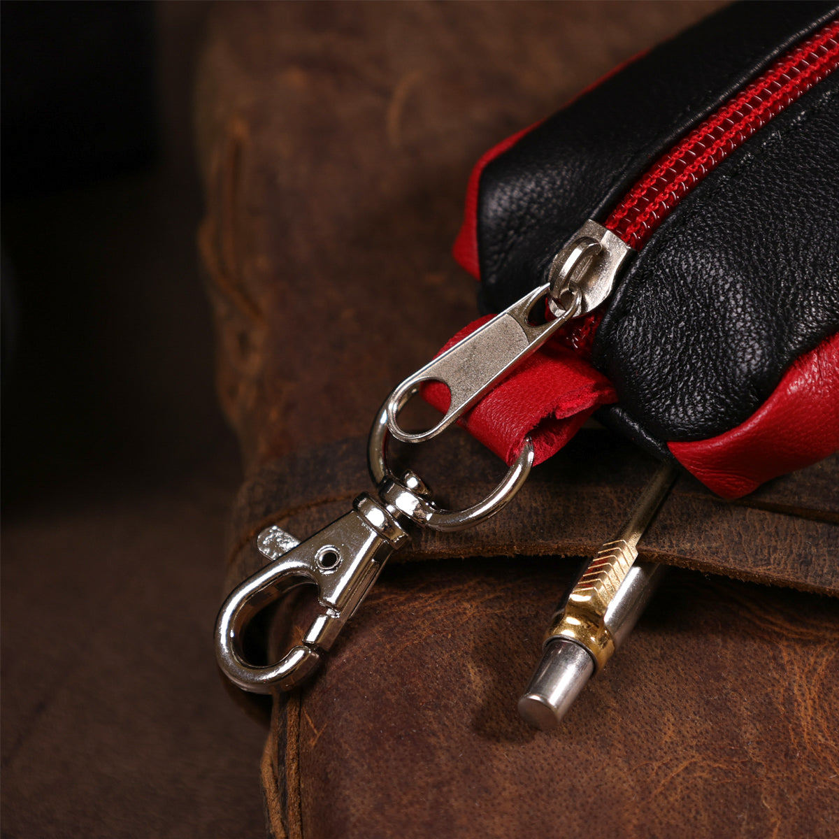 Leather Key Holder SHVIGEL 13952, Made in Ukraine – Genuine Leather, Ideal for Keys