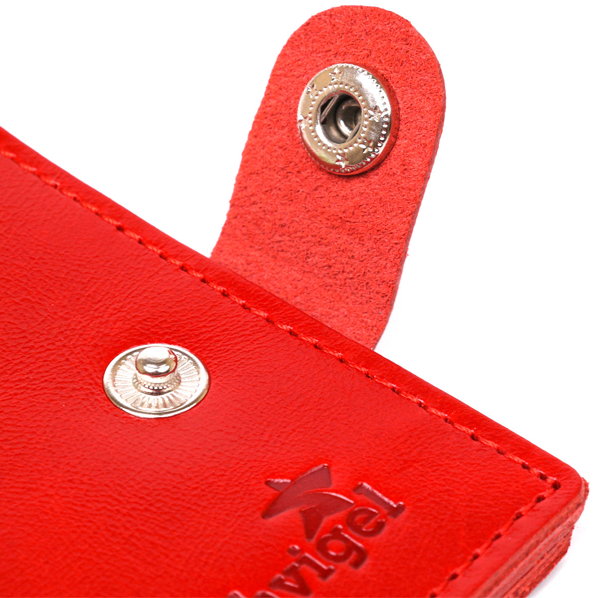 Small Leather Wallet for Women by SHVIGEL 16461 Red, Made from Natural Leather, Ukraine